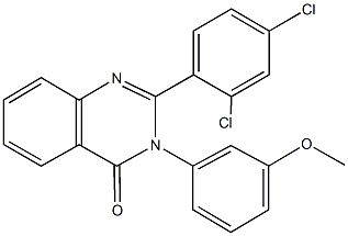 2-(2,4-dichlorophenyl)-3-(3-methoxyphenyl)-4(3H)-quinazolinone Struktur