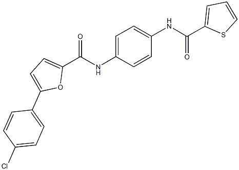 5-(4-chlorophenyl)-N-{4-[(2-thienylcarbonyl)amino]phenyl}-2-furamide 结构式
