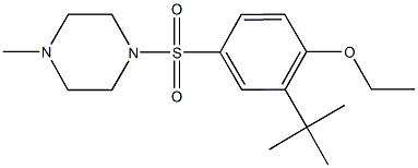 2-tert-butyl-4-[(4-methyl-1-piperazinyl)sulfonyl]phenyl ethyl ether Struktur