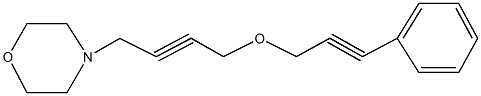 4-{4-[(3-phenylprop-2-ynyl)oxy]but-2-ynyl}morpholine Struktur
