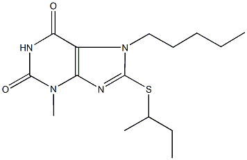 8-(sec-butylsulfanyl)-3-methyl-7-pentyl-3,7-dihydro-1H-purine-2,6-dione