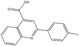 2-(4-iodophenyl)-4-quinolinecarboxylic acid 化学構造式