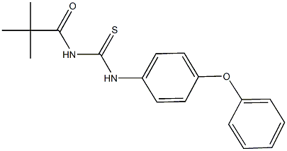 N-(2,2-dimethylpropanoyl)-N'-(4-phenoxyphenyl)thiourea 结构式