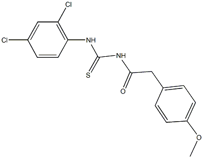 N-(2,4-dichlorophenyl)-N'-[(4-methoxyphenyl)acetyl]thiourea Structure