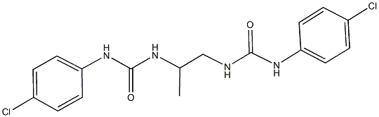 N-(2-{[(4-chloroanilino)carbonyl]amino}-1-methylethyl)-N'-(4-chlorophenyl)urea,,结构式