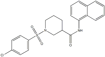  1-[(4-chlorophenyl)sulfonyl]-N-(1-naphthyl)-3-piperidinecarboxamide