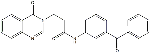 N-(3-benzoylphenyl)-3-(4-oxo-3(4H)-quinazolinyl)propanamide Structure