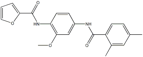 N-{4-[(2,4-dimethylbenzoyl)amino]-2-methoxyphenyl}-2-furamide Structure