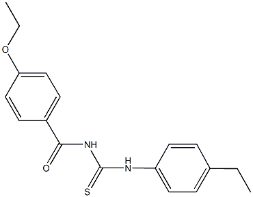 N-(4-ethoxybenzoyl)-N'-(4-ethylphenyl)thiourea,,结构式