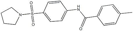 4-methyl-N-[4-(pyrrolidin-1-ylsulfonyl)phenyl]benzamide 结构式