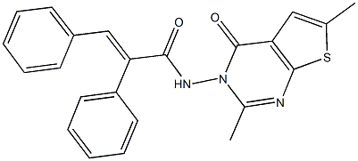 N-(2,6-dimethyl-4-oxothieno[2,3-d]pyrimidin-3(4H)-yl)-2,3-diphenylacrylamide