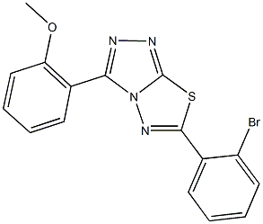 2-[6-(2-bromophenyl)[1,2,4]triazolo[3,4-b][1,3,4]thiadiazol-3-yl]phenyl methyl ether,,结构式