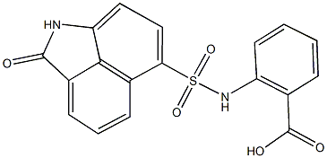 2-{[(2-oxo-1,2-dihydrobenzo[cd]indol-6-yl)sulfonyl]amino}benzoic acid,,结构式
