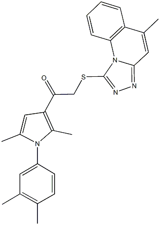  1-[1-(3,4-dimethylphenyl)-2,5-dimethyl-1H-pyrrol-3-yl]-2-[(5-methyl[1,2,4]triazolo[4,3-a]quinolin-1-yl)sulfanyl]ethanone