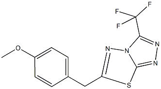 methyl 4-{[3-(trifluoromethyl)[1,2,4]triazolo[3,4-b][1,3,4]thiadiazol-6-yl]methyl}phenyl ether 结构式