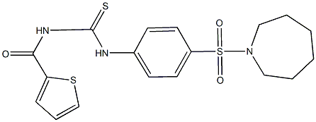 N-[4-(1-azepanylsulfonyl)phenyl]-N'-(2-thienylcarbonyl)thiourea Structure