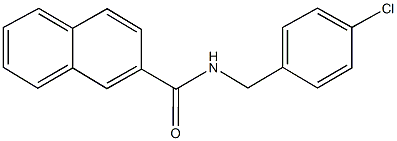 N-(4-chlorobenzyl)-2-naphthamide 化学構造式