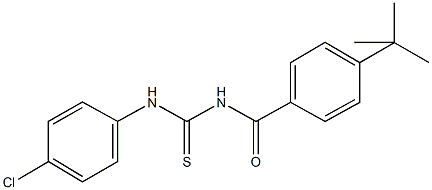 N-(4-tert-butylbenzoyl)-N'-(4-chlorophenyl)thiourea,,结构式