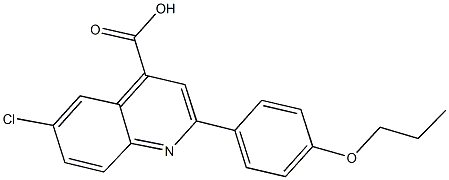 6-chloro-2-(4-propoxyphenyl)-4-quinolinecarboxylic acid Structure