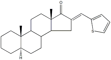 (5alpha)-16-(2-thienylmethylene)androstan-17-one Structure