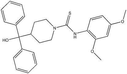 N-(2,4-dimethoxyphenyl)-4-[hydroxy(diphenyl)methyl]-1-piperidinecarbothioamide