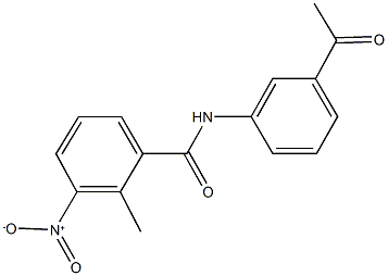 N-(3-acetylphenyl)-3-nitro-2-methylbenzamide Struktur