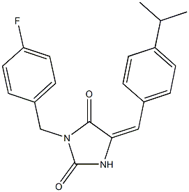 3-(4-fluorobenzyl)-5-(4-isopropylbenzylidene)imidazolidine-2,4-dione 结构式