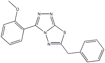 2-(6-benzyl[1,2,4]triazolo[3,4-b][1,3,4]thiadiazol-3-yl)phenyl methyl ether 结构式