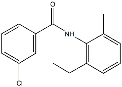 3-chloro-N-(2-ethyl-6-methylphenyl)benzamide,,结构式