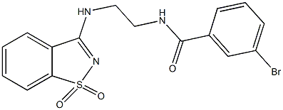 3-bromo-N-{2-[(1,1-dioxido-1,2-benzisothiazol-3-yl)amino]ethyl}benzamide