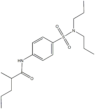 N-{4-[(dipropylamino)sulfonyl]phenyl}-2-methylpentanamide Structure