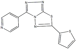 3-(4-pyridinyl)-6-(2-thienyl)[1,2,4]triazolo[3,4-b][1,3,4]thiadiazole 化学構造式