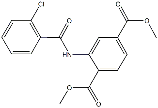 dimethyl 2-[(2-chlorobenzoyl)amino]terephthalate 化学構造式