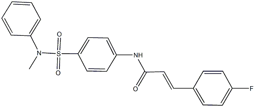 3-(4-fluorophenyl)-N-{4-[(methylanilino)sulfonyl]phenyl}acrylamide Struktur
