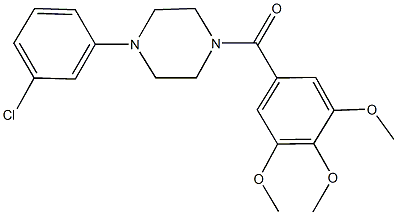 1-(3-chlorophenyl)-4-(3,4,5-trimethoxybenzoyl)piperazine 结构式