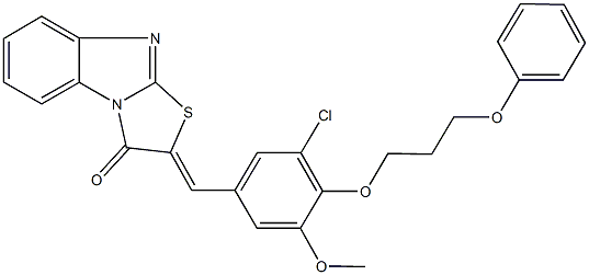  2-[3-chloro-5-methoxy-4-(3-phenoxypropoxy)benzylidene][1,3]thiazolo[3,2-a]benzimidazol-3(2H)-one