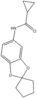 5-[(cyclopropylcarbonyl)amino]-spiro([1,3]benzodioxole-2,1'-cyclopentane) Struktur