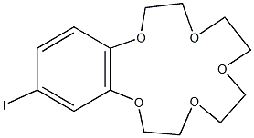 15-iodo-2,3,5,6,8,9,11,12-octahydro-1,4,7,10,13-benzopentaoxacyclopentadecine Struktur