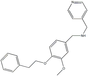 N-[3-methoxy-4-(2-phenylethoxy)benzyl]-N-(4-pyridinylmethyl)amine,,结构式
