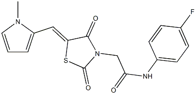 N-(4-fluorophenyl)-2-{5-[(1-methyl-1H-pyrrol-2-yl)methylene]-2,4-dioxo-1,3-thiazolidin-3-yl}acetamide|