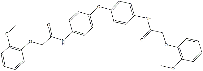 2-(2-methoxyphenoxy)-N-[4-(4-{[(2-methoxyphenoxy)acetyl]amino}phenoxy)phenyl]acetamide Structure