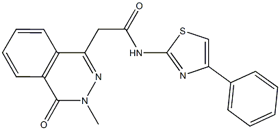 2-(3-methyl-4-oxo-3,4-dihydro-1-phthalazinyl)-N-(4-phenyl-1,3-thiazol-2-yl)acetamide Structure