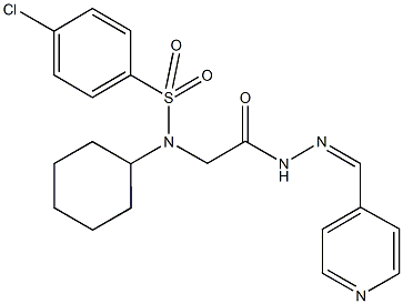 4-chloro-N-cyclohexyl-N-{2-oxo-2-[2-(4-pyridinylmethylene)hydrazino]ethyl}benzenesulfonamide