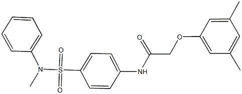 2-(3,5-dimethylphenoxy)-N-{4-[(methylanilino)sulfonyl]phenyl}acetamide,,结构式