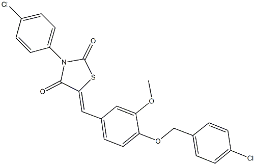 5-{4-[(4-chlorobenzyl)oxy]-3-methoxybenzylidene}-3-(4-chlorophenyl)-1,3-thiazolidine-2,4-dione