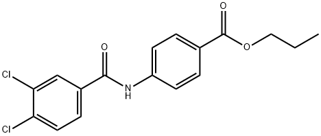 propyl 4-[(3,4-dichlorobenzoyl)amino]benzoate 结构式