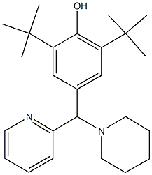 2,6-ditert-butyl-4-[1-piperidinyl(2-pyridinyl)methyl]phenol,,结构式