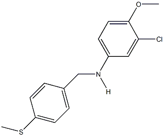 N-(3-chloro-4-methoxyphenyl)-N-[4-(methylsulfanyl)benzyl]amine 化学構造式