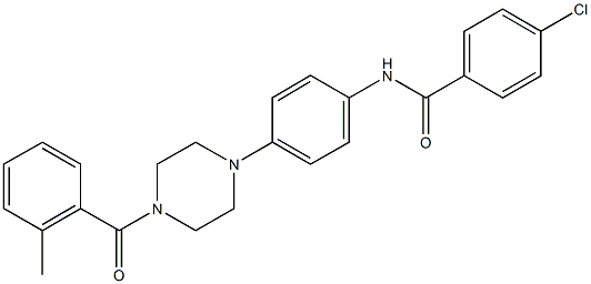 4-chloro-N-{4-[4-(2-methylbenzoyl)-1-piperazinyl]phenyl}benzamide