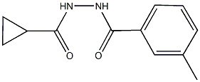 N'-(3-methylbenzoyl)cyclopropanecarbohydrazide,,结构式